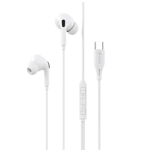 Devia Kintone A2 In-Ear-hodesett med USB-C - Hvit Devia Kintone A2 In-Ear-hodesett med USB-C - Hvit