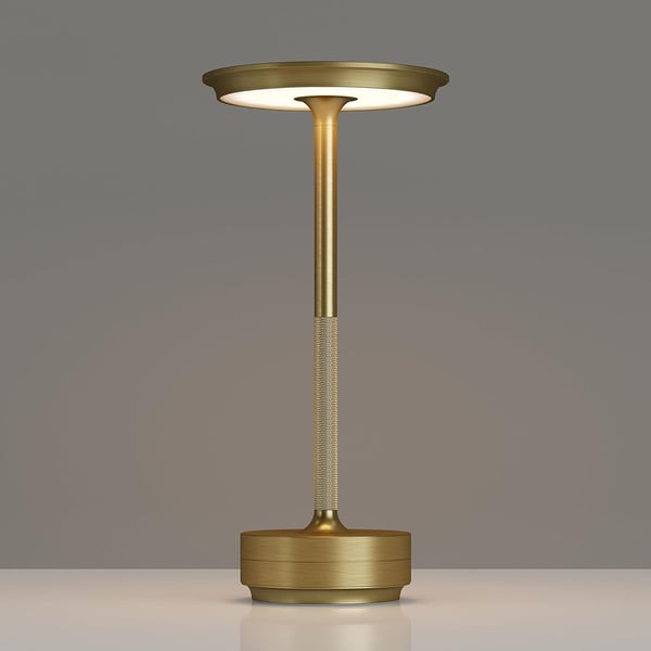 Bordlampe/nattlys med berøringskontroll og USB-lading - Gull
