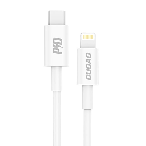 Dudao USB-C til Lightning-kabel med PD 20W og hurtig dataoverførsel - Hvid