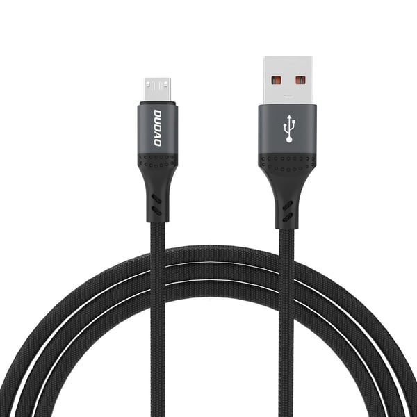 Dudao Punottu MicroUSB-kaapeli 5A 1.2m - Musta