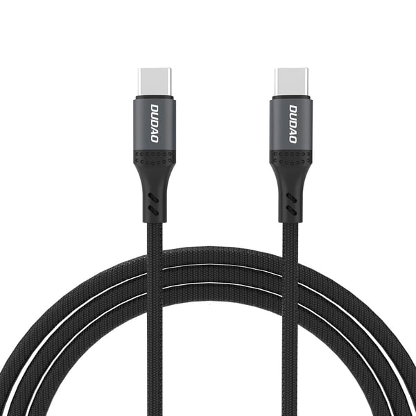 Dudao Flettet USB-C til USB-C-kabel 60W 1,2 m med hurtig opladning - Sort
