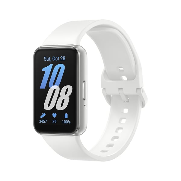 Samsung Galaxy Fit3 Aktiivisuusranneke - 100+ urheilutilaa ja AMOLED-näyttö - Hopea