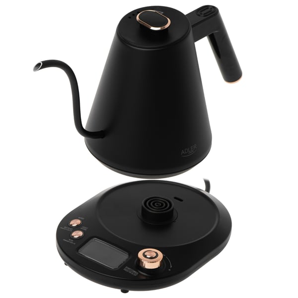 Vannkoker med lang tut LED-display og temperaturkontroll 1,0L