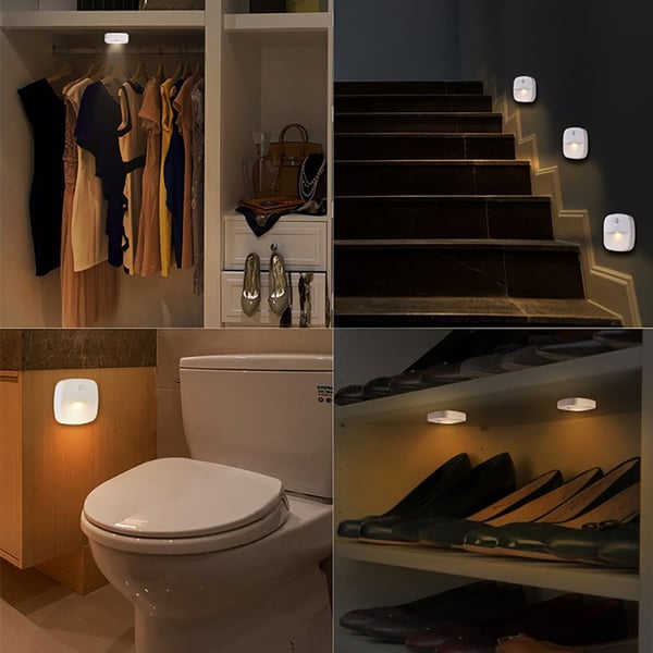 LED belysning med bevegelsessensor og varmt lys - 3 stk