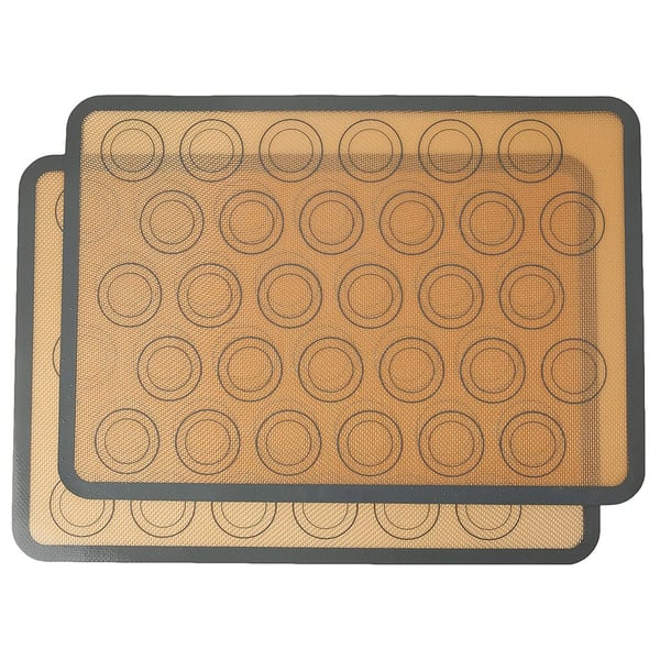 Bakmatta silikon 2-pack / återanvändbar non-stick bakunderlägg / ugnsmatta 42 x 29,5 cm