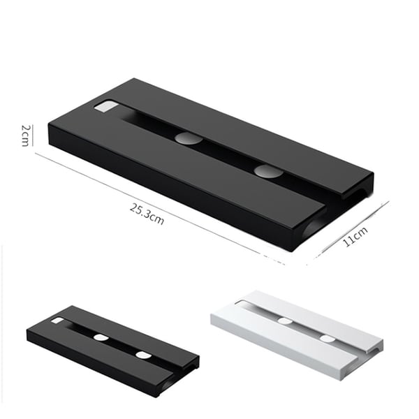 Muoviset lasiripustimet 2-pack - Musta
