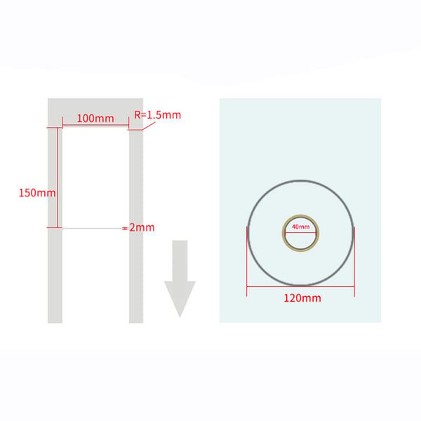 Etikettrulle för termoskrivare 100 x 150 mm – 500 etiketter per rulle
