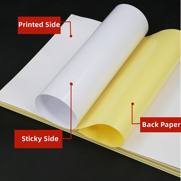 Selvklebende skriverpapir matt A5 - 100 stk
