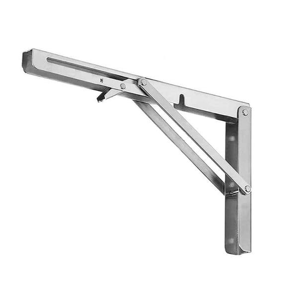 Fällbar konsol 450 x 170 mm – silverfärgat stål för kraftfull väggmontering Fällbar konsol 450 x 170 mm – silverfärgat stål för kraftfull väggmontering