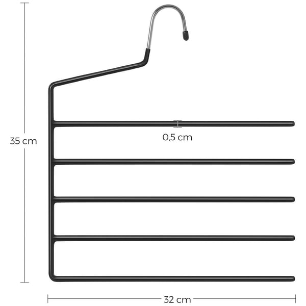 Housujen ripustimet 4-pack - Musta