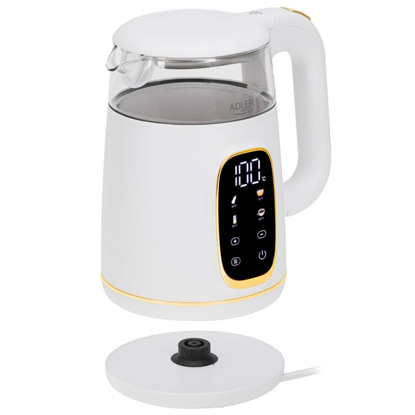 LED-kjele med temperaturkontroll 1,7L - Hvit