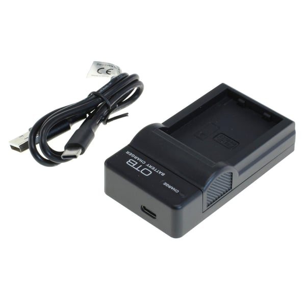 Batterilader for Canon NB-12L / NB-13L med USB-C-tilkobling
