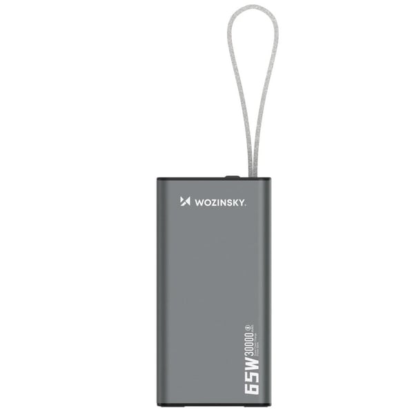Powerbank 30000mAh med 65W snabbladdning, 2xUSB-C och 1xUSB för laptop och mobil