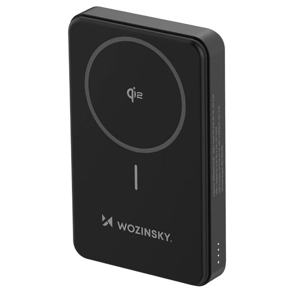 10000 mAh powerbank med 22,5 W hurtiglading, trådløs Qi2-lading og innebygd stativ
