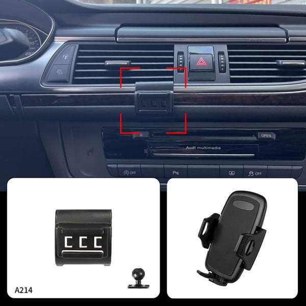 Audi A6L puhelinteline 2012–2018 – mallikohtainen kiinnike, ei porausta