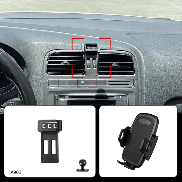 Mobilholder Volkswagen Polo 2011-2018 – Modelltilpasset Løsning Uten Boring Mobilholder Volkswagen Polo 2011-2018 – Modelltilpasset Løsning Uten Boring