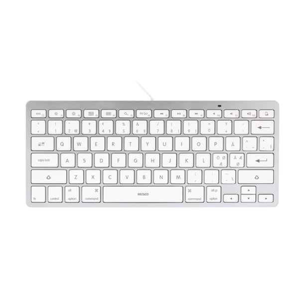 Kablet tastatur med USB-C til iPad, iPhone og Mac - nordisk layout