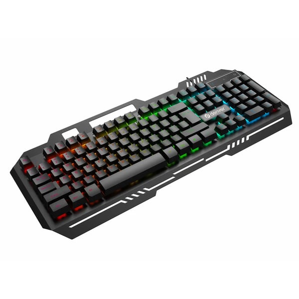 Denver GKB-231 Nordisk RGB-gamingtastatur med membranteknologi og USB-tilslutning