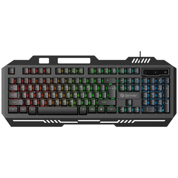 Denver GKB-231 Nordic RGB -pelinäppäimistö kalvotekniikalla ja USB-liitännällä varustettuna