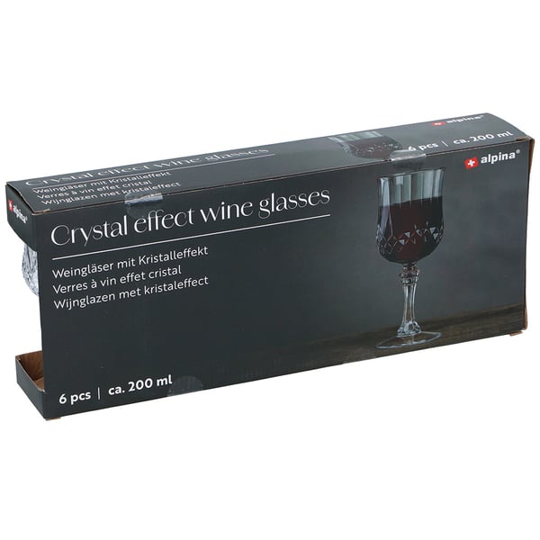 Vinglass i plast 6-pakning / plastvinglass 200 ml / uknuselige glass / piknikglass til utendørs bruk