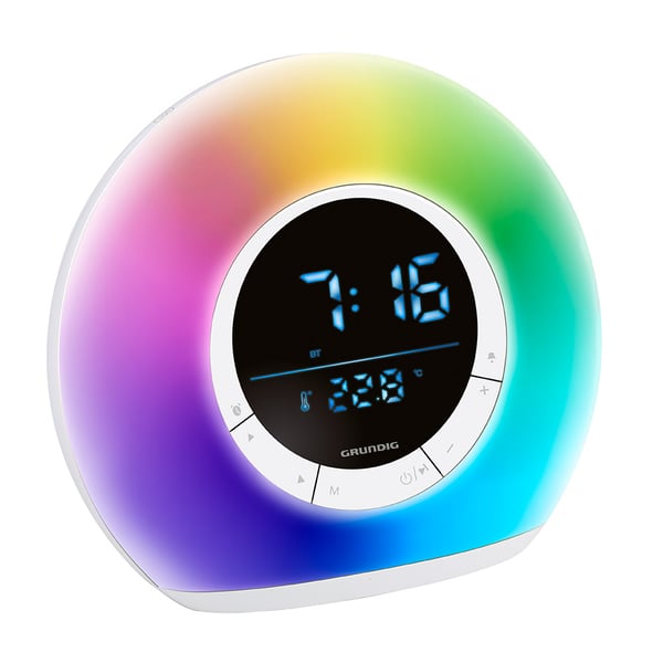 Grundig herätysvaloradio, jossa on Bluetooth-kaiutin ja FM-radio