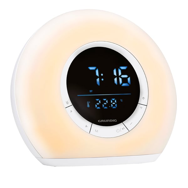 Grundig herätysvaloradio, jossa on Bluetooth-kaiutin ja FM-radio