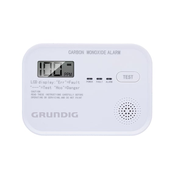 Grundig Karbonmonoksidalarm 85dB med LCD-display