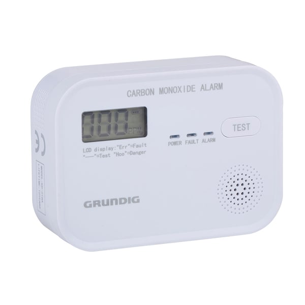 Grundig Karbonmonoksidalarm 85dB med LCD-display