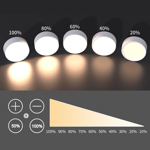 Trådløse LED-spotlights 6-pack – dimm med fjernkontroll
