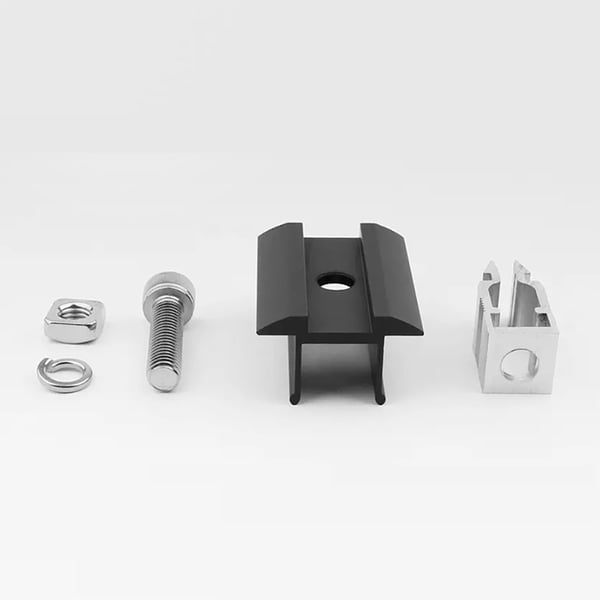 Senterklemme i aluminium for solcellemodul - 10-pakning