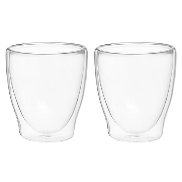 Dobbeltvæggede kaffeglas i borosilikatglas, 30 cl, 2-pak