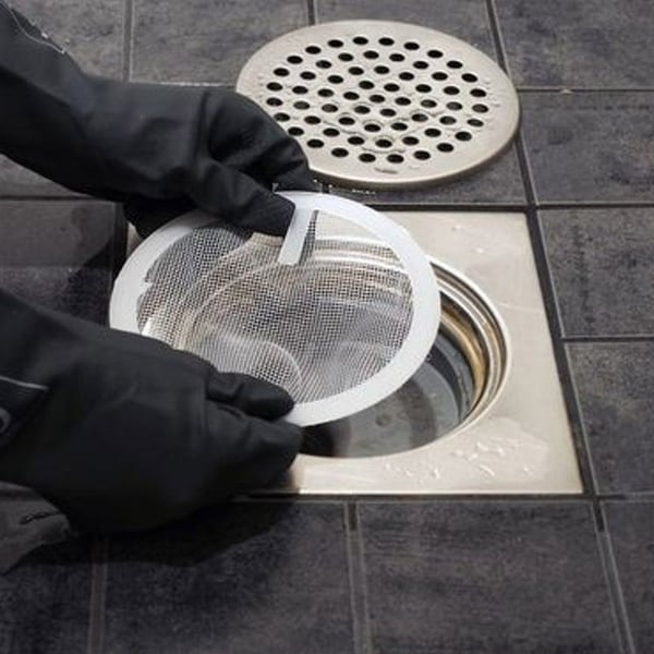 Gulvslukfilter 5-pk 14,5 cm / hårfilter til gulvsluk / nettingfilter til sluk