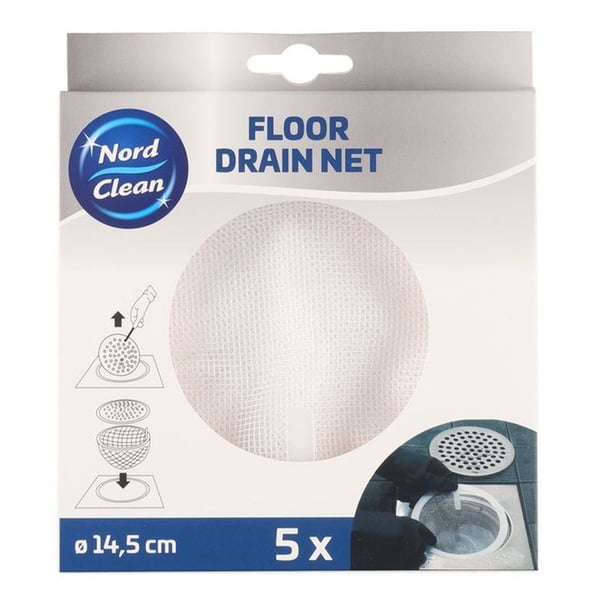 Gulvslukfilter 5-pk 14,5 cm / hårfilter til gulvsluk / nettingfilter til sluk