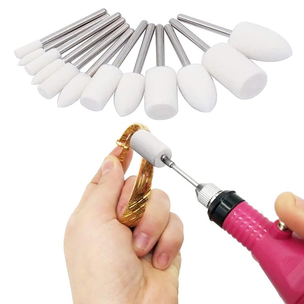 Poleringshoder i ull 100 stk. med 3 mm skaft