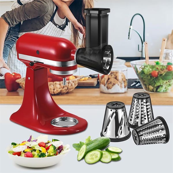 Grøntsagssnitter og rivejern 4 dele til KitchenAid køkkenmaskine