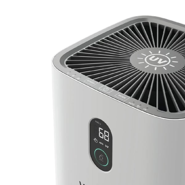 Whirlpool AP330W ilmanpuhdistin 300 m³/h – HEPA, UV, aktiivihiili, PM2.5-anturi