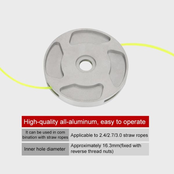 Universalt trimmerhoved til 2,4 mm, 2,7 mm og 3 mm tråd