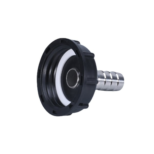 Koblingsadapter for IBC-tank S60x6 mm til 20 mm slangekobling i rustfritt stål