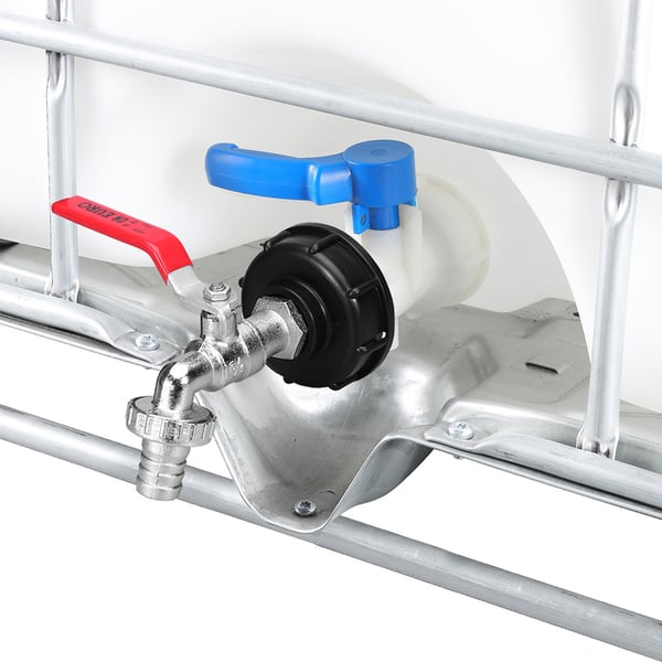 Kran till IBC-tank med 20mm slangkoppling