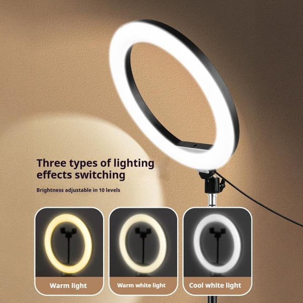 LED-ring med fleksibelt bordstativ
