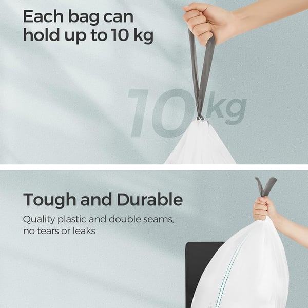 Affaldsposer med snørelukning 30 L – 180 stk