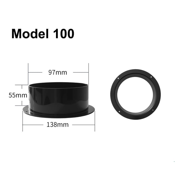 Fästram för ventilation 100 mm