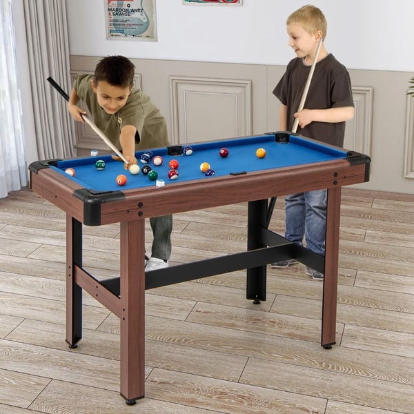 Biljardbord 122 cm med tillbehör / kompakt biljardspel för familjen / spelbord i trä för biljard