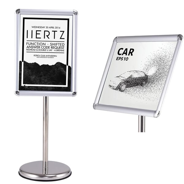 A3-plakatstativ med drejelig ramme og justerbar højde