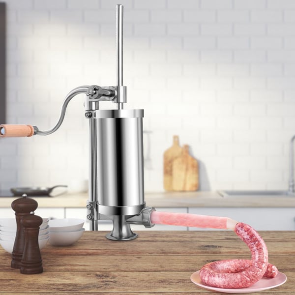 Pølsestapper 3 l / vertikal pølsemaskin / pølsesprøyte med 4 dyser