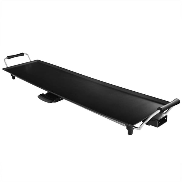 Elektrisk grillplate 1800 W for innendørs bruk – svart 90 cm