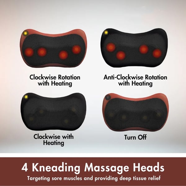 Herzberg Shiatsu-massagepude med varme