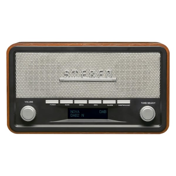 Denver Retro-radio med bluetooth og alarm - Træ