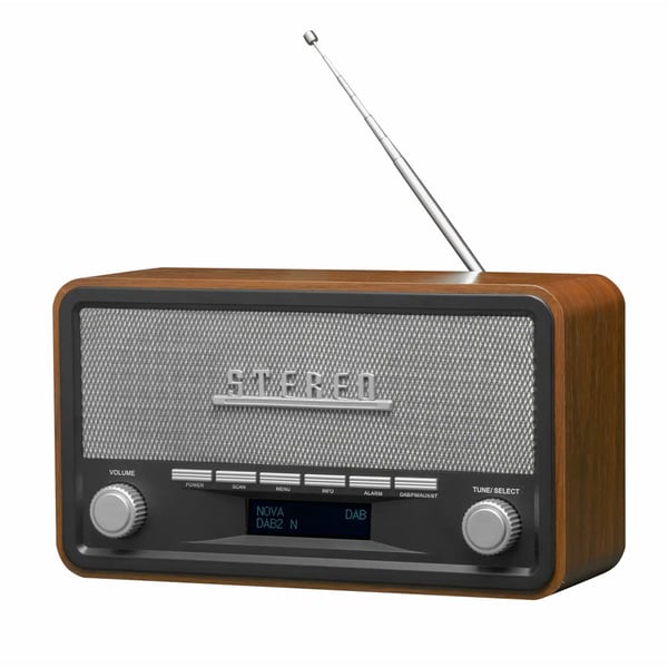Denver Retroradio med bluetooth och alarm - Trä Denver Retroradio med bluetooth och alarm - Trä