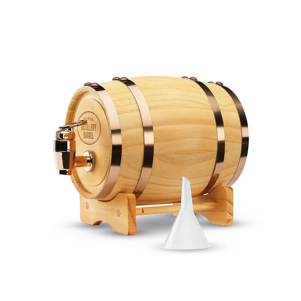 Puinen viskitynnyri 800 ml / puutynnyri / viskitynnyri hanalla / tarjoilutynnyri